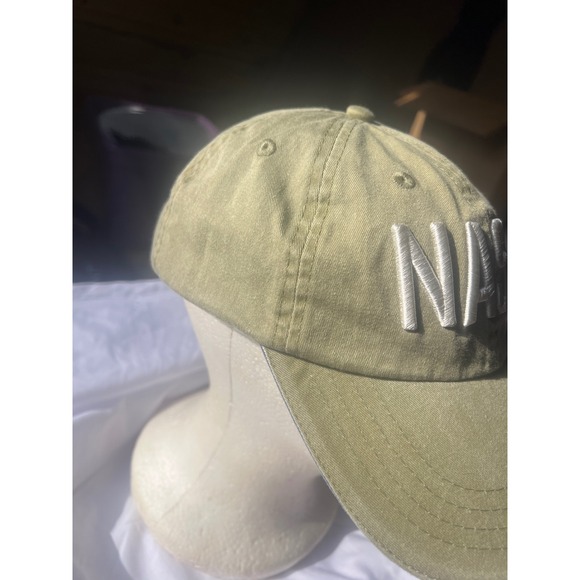 Olive Green NASH Baseball Cap Embroidered Logo Adjustable Strap Dad Hat - Picture 4 of 4